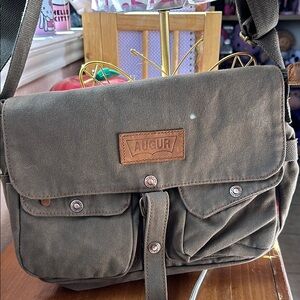 Augur Men's Army Green  Messenger Bag